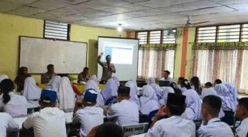Polsek Indrapura Gencar Sosialisasi SMA Kemala Taruna Bhayangkara, Sasar Siswa SMPN 1 Sei Suka