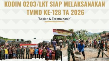 TMMD 128 Kodim 0203/Langkat Resmi Dibuka 22 April, 360 Personel Gabungan Dikerahkan di Pasar Rawa