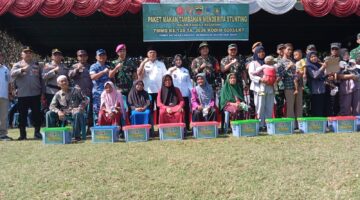 Baksos Kesehatan TMMD 128 Langkat Diserbu Warga, Ratusan Masyarakat Pasar Rawa Antre Pengobatan Gratis