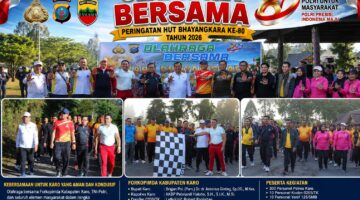 HUT Bhayangkara ke-80 Perkuat Sinergi, Forkopimda Karo Kompak Olahraga Bersama di Berastagi