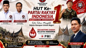 HUT PRI Sumbar Gelar Donor Darah Besar di Dharmasraya, Edi Anwar Tegaskan Politik Kemanusiaan