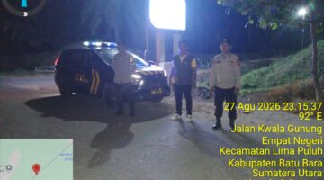 Patroli Malam di SPBU Pulau Sejuk, Polsek Lima Puluh Cegah Antrean & Larang Pengisian BBM ke Jerigen