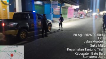 Patroli Blue Light Tengah Malam, Sat Samapta Polres Batu Bara Sisir 4 Titik Cegah 3C, Begal & Balap Liar