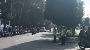 Sat Lantas Pematangsiantar Amankan Kegiatan QRIS Bank Indonesia di Lapangan H. Adam Malik, Arus Lalin Tetap Lancar