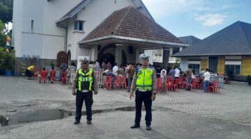 Sat Lantas Pematangsiantar Amankan Car Free Day & Gereja Katolik di Jalan Sibolga, Dukung Marpesta QRIS Bank Indonesia