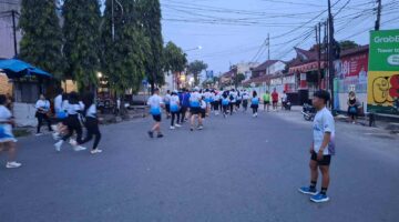 Sat Lantas Pematangsiantar Amankan Car Free Day Marpesta QRIS Bank Indonesia di Lapangan H. Adam Malik, Kegiatan Berjalan Aman & Baik   