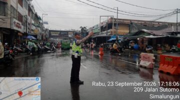 Sat Lantas Polres Pematangsiantar Amankan Pos Padat Sore, Kelancaran Arus Lalu Lintas Terjaga