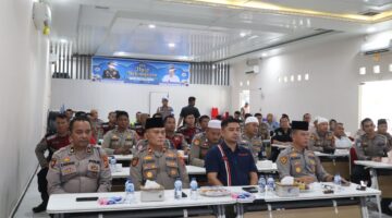 Polres Batu Bara Ikuti Pembinaan Rohani Bersama Kapolri dan Gus Baha Secara Virtual