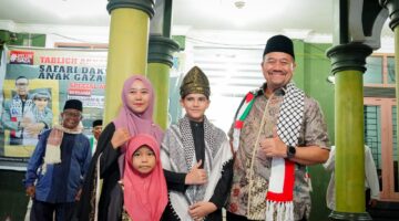 Bupati Batu Bara Sambut Safari Dakwah Anak Palestina, Salurkan Tali Asih dan Santunan Kepada Anak Yatim*