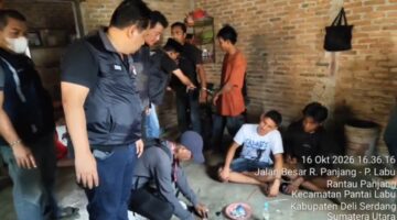 Grebek Rantau Panjang,  Satresnarkoba Polresta Deli Serdang Bekuk 6 Orang Pengguna Narkoba