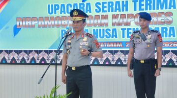 Kapolda NTB Pimpin Sertijab Dirpamobvit dan Kapolres Lombok Utara, Tekankan Makna Pengabdian